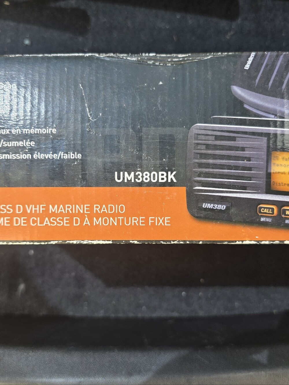 UM380BK Black Marine VHF Radio - UM380